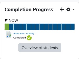 Moodle Teachers - Use Completion Progress block - time-management tool for students