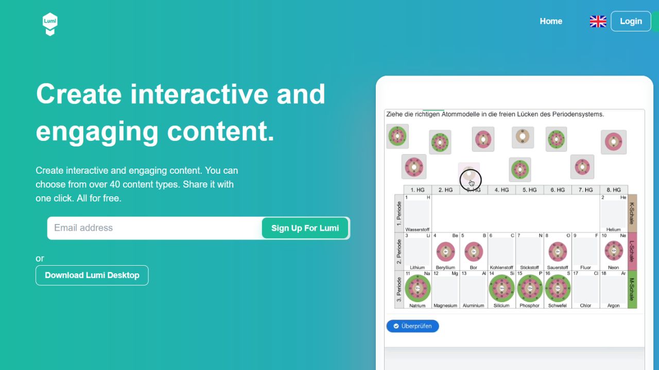 Now, use Lumi Education through any web browser to create interactive content