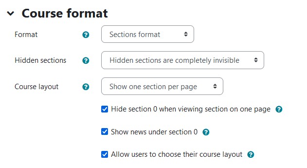 Moodle Educators - Use the Sections Course format to merge Topics & Social Course format