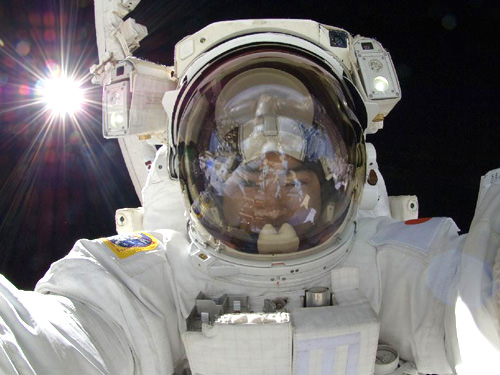 astronaut selfie