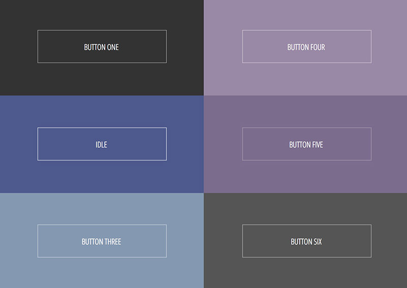 Six Button with Hover Animations