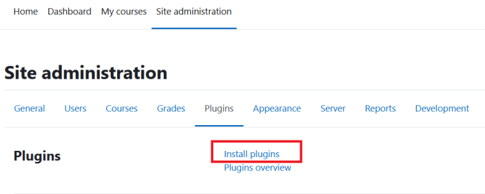 Moodle Plugin Installation